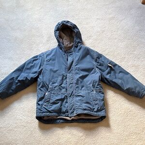 Mini Boden Blue Hooded Puffer Jacket